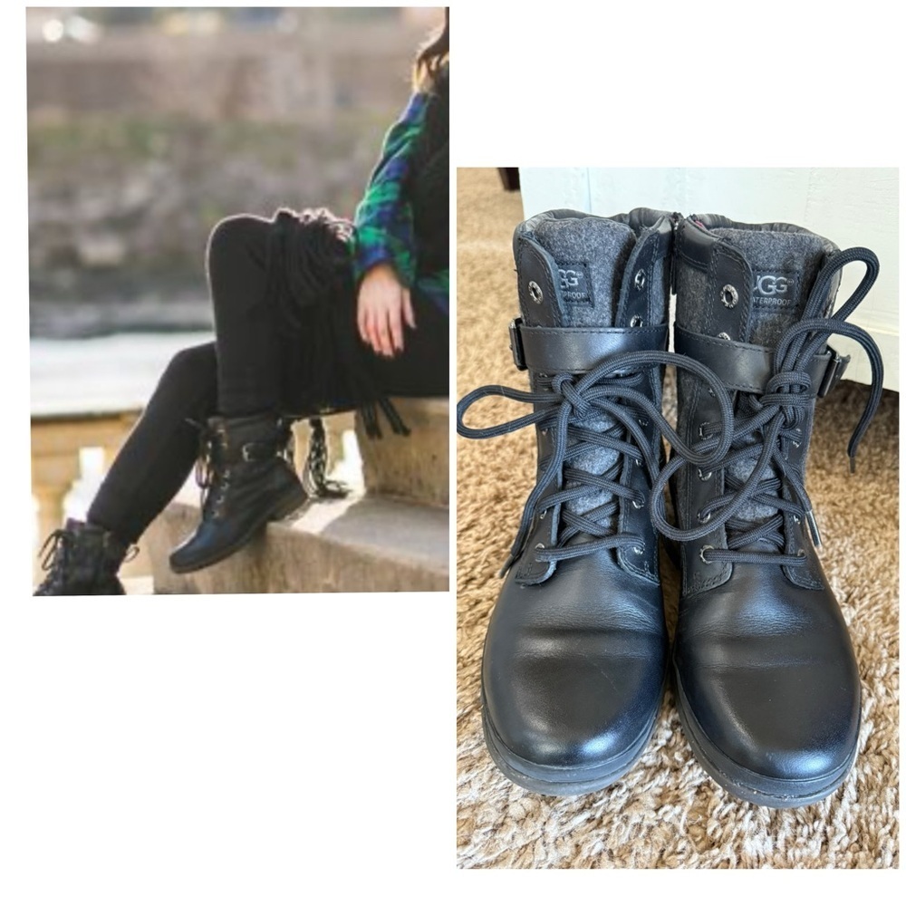 UGG Kesey Waterproof Lace-Up Boots - Size 7